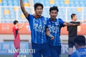 青岛红狮0比1南通支云 本场比赛最佳球员：叶道驰